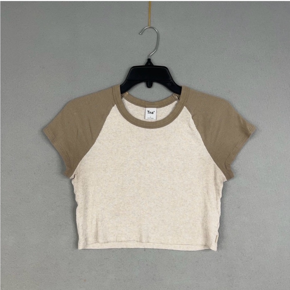 TNA Shirt Womens Large Cropped Cap Sleeve Tee